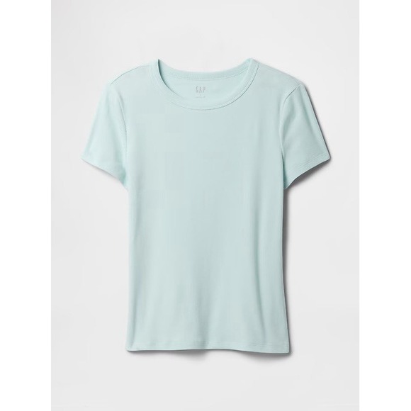 Gap Ribbed Crewneck T-Shirts Women's XL Blue and Yellow Set of 2 Stretch Tees - Picture 3 of 16